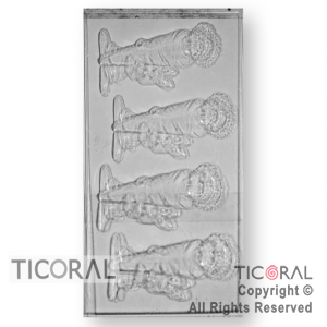 MOLDE C CONEJITO CON ZANAHORIA 1598 275X175MM APROX x 4